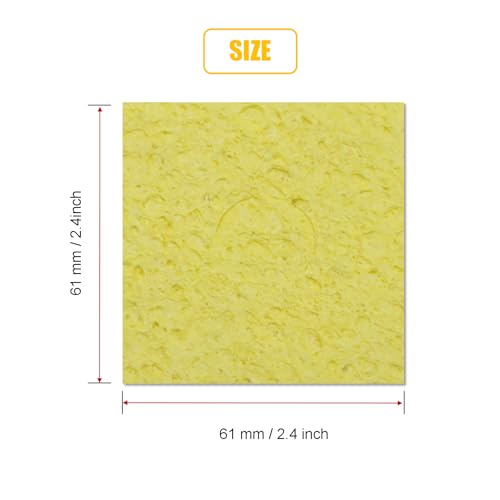 Image of 20-Pack Soldering Iron Cleaning Sponge, 2.4 inch x 2.4 inch Square High Temperature Sponges for Welding Clean Pads