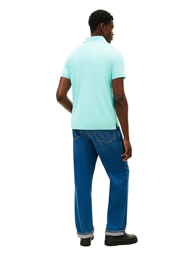 Image of Tommy Hilfiger Men's Short Sleeve Polo Shirts in Regular Fit With Stretch and Organic Pique Cotton