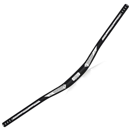 Guidon de vélo de montagne de 31,8 mm, guidon de vélo en alliage d'aluminium, guidon de vélo extra long de 720 mm/780 mm (noir, 780mm)