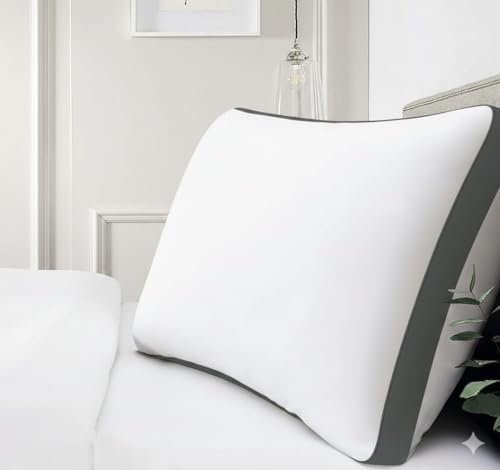 Image of Premium Microfiber Gusset Pillow with 3D Fiber Filling | Extra Firm Neck & Head Support | Luxury Sleeping Pillow, 17x27 Inch