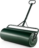 Robuste Garten-Rasenwalze, 113 l, Metall, Graswalze mit abnehmbarem Ablaufstopfen & Schaberstange, Outdoor-Werkzeug zum Nivellieren von Boden und Graspflege