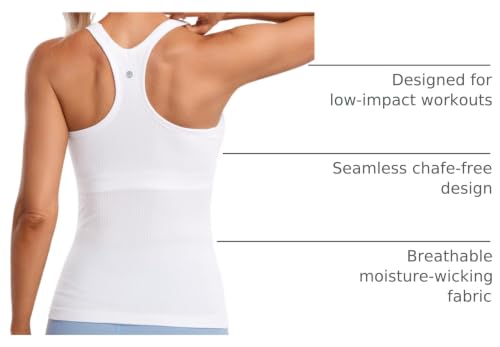 Image of CRZ YOGA Seamless Rib Scoop Neck Tank Tops