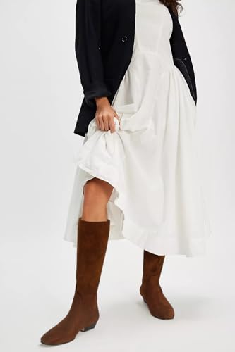 Knee High Boots for Women Chunky Low Heels Square Toe Tall Boots Long Boots Pull on Fashion Casual3