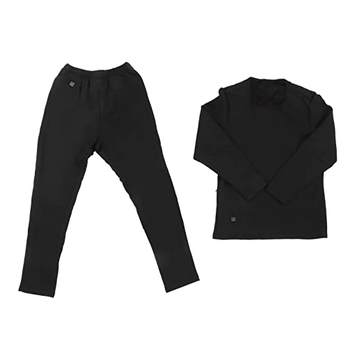 Topyond Electric Heating Underwear Set USB Powered Adjustable Carbon Fiber Heated Underwear Suit for Warming (XL)