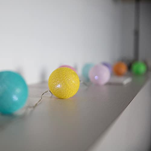 Guirnalda de luces solar de bolas de algodón LUMI JARDIN 3.8M 3
