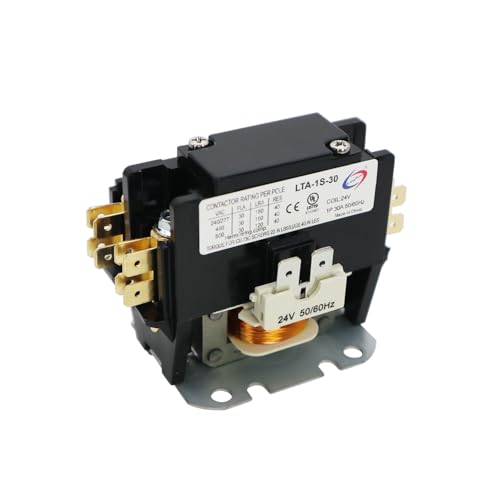 long term 1 Poles 30 Amp 24V AC Contactor Air Conditioner Condenser AC Definite Purpose Contactor…