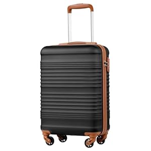 COOLIFE Handgepäck Koffer 55x35x20cm für Ryanair & Easyjet mit 4 Rollen & TSA Schloss – ABS-Hartschale, Leicht Kabinenkoffer | Reiseutensilien