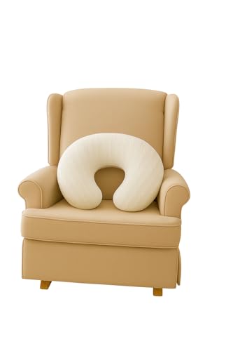 Almofada Para Amamentação Em Tricot Macia Confortável Apoio Ergonômico Para Amamentar Bebê (Branca)