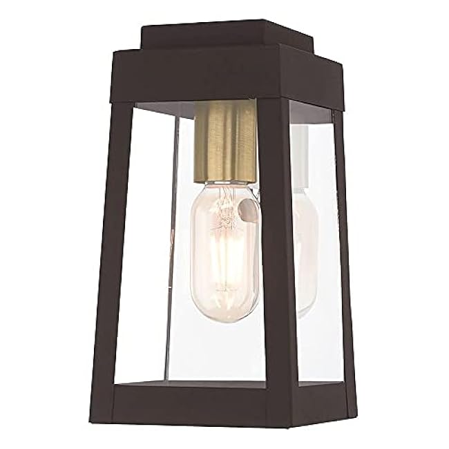 Livex Lighting 20851-07 Oslo - 9.5 One Light Outdoor Wall Lantern, Bronze Finish with Clear Glass