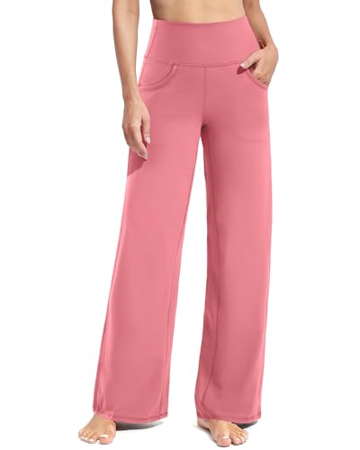 Best Pink Yoga Pants: Top 5 Trendy Options to Brighten Your Workout pink yoga pants 7 Promover Stretch Yoga Pants Straight Leg Loose Dress Palazzo Pants Soft Flowy Pajama Pants for Women...