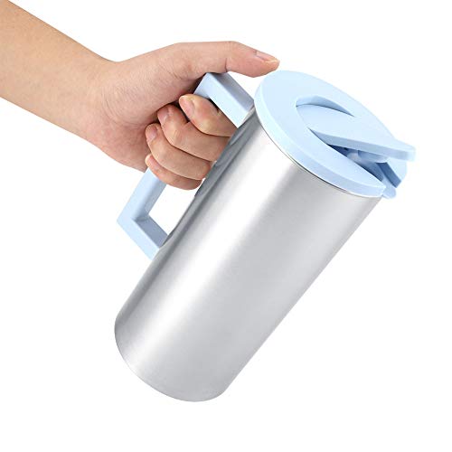 Pichet à eau incassable en acier inoxydable de 1800 ml avec couvercle - 7