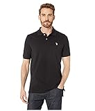 U.S. Polo Assn. Men's Classic Polo Shirt, Black/White, L