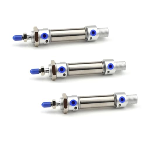 Mini cylindre pneumatique MAC16 double effet inox avec tampon d'air 16mm