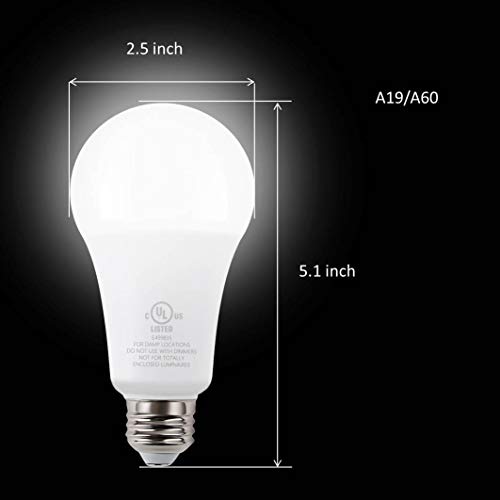 HouLight 5W Rechargeable Emergency LED Light Bulbs with Back Up Battery for Power Outage, Camping, Hurricane, Disaster Planning, 40W Equivalent, UL Certified (5000K Daylight White, 2-Pack) - Thumbnail 4
