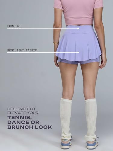 Image of CAVA Swirl Tennis Skorts for Women | Built-in Shorts, Moisture-Wicking, Stretchable, Pockets, Twirl-Friendly Design | Active Skirt for Sports