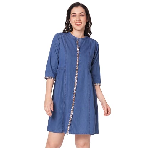 GIA Denim Kurti Cum One Piece Two in 1 All Season Fashion (Size -XL)