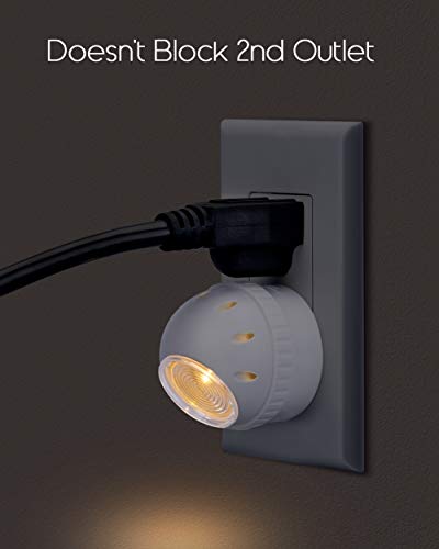 Image of Emotionlite Plug-in Night Lights, Warm White LED Nightlight, 360 Rotation, Dusk to Dawn Sensor, Adult, Bedroom, Hallway, Bathroom,Kitchen, Stairways, Corridor, 12 Pack