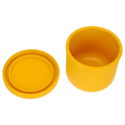 SUPVOX 1pc Sealed Silicone Bowl Portable Food Compartment Bowl with Lid Microwave Safe Bright Color Design for Easy Eating for Breakfast and Meal Service