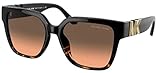 Dark Tortoise/Brown Shaded Michael Kors Sonnenbrille für Damen, Dark Tortoise/Brown Shaded, 52