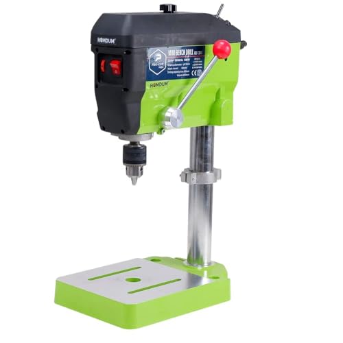 Image of HELLARO 680W High speed bench Electric Drill Machine - |with 3 Level Speed Drilling - Chuck size 13 mm - 2.5 Inch depth- Procut Bench Press drill |Green|