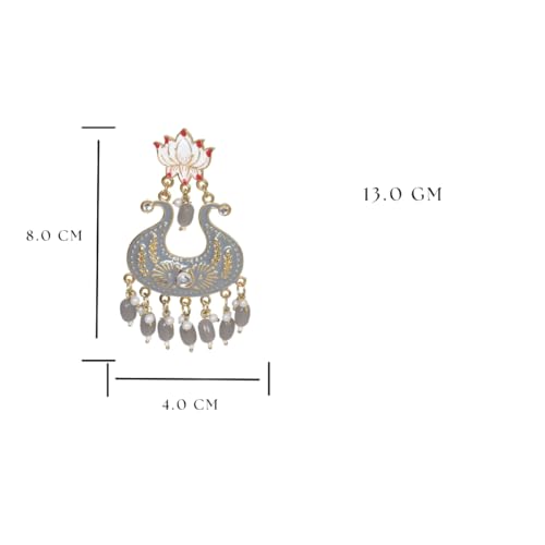Image of Nilu's Collection Handmade Antique Designer Floral Jhumka for Women & Girls | Made of Brass | Any occasion, festival, function