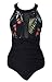 Produktbild VILOREE Damen Schlankheits Badeanzug Raffung Einteiler High Neck Bademode Strandmode Blumen #2 L