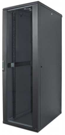 kab24® Netzwerkschrank Serverschrank Wandhehäuse Netzwerk Wandschrank Wandverteiler SOHO Schrank schwarz 19 Zoll 36 HE H:172,8 x B:80 x T:80cm