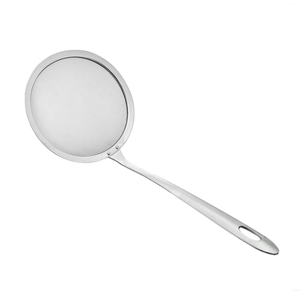 Colador de malla de acero inoxidable, colador de alimentos de malla fina, colador de cocina con mango de buen agarre, utensilios de cocina multifuncionales (Size : S)