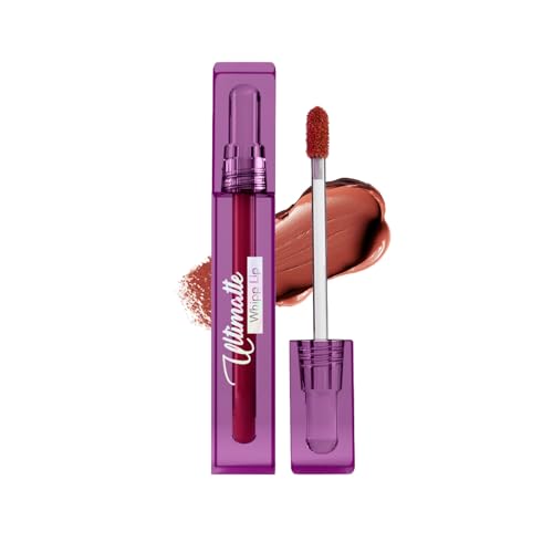 Blue Heaven Ultimatte Whipp Lip Liquid Lipstick Waterproof Infused with Cocoa Butter & Rosehip Oil | Hydrating | Airy Mousse Texture | Soft Matte Finish | Intensely Pigmented | Choco Whipp | 3 ML