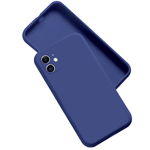 Image of A rtistque Liquid TPU Silicone Matte Shockproof Flexible with Camera Protection Soft Back Cover Case for iPhone 11 - Blue