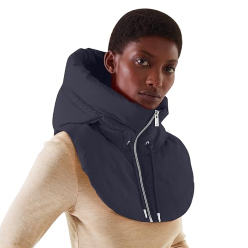 Women False Vest Sleeveless Zip Up False Hooded Mock Collar Padded Gilet Lightweight Winter Detachable Half