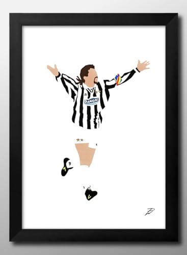 ロベルト バッジョ セリエA サッカー A3 サイズ おしゃれ 絵画 インテリア 北欧 イラスト マット紙 艶消し アートパネル 額 フレーム デザイン 壁掛け 風景 抽象 油絵 水彩 グッズ 引越し ギフト 新築祝い ディスプレイ