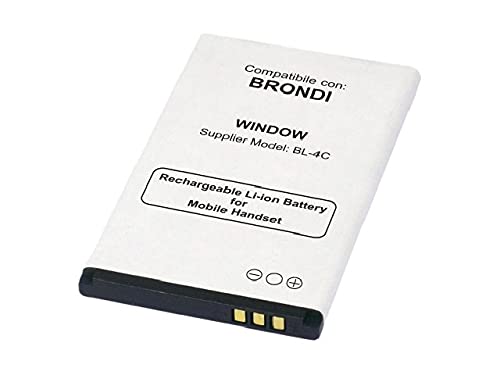 Move Batteria SPECIFICA per BRONDI Window Liion 3.7V 950 mAh Sostiuisce Perfettamente: [Supplier Model: BL4C] ATTENZIONE: Controllare Che Il CODICE Prodotto COINCIDA con Quello della