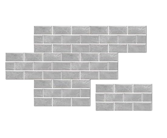 Carreaux céramique vintage PVC autocollants gris contre l'humidité des murs