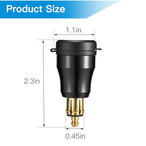 Image of Motorcycle Power Adapter DIN Hella Plug to QC 3.0 USB & Type C Charger Compatible with BMW Triumph Tiger Ducati Motorcycle