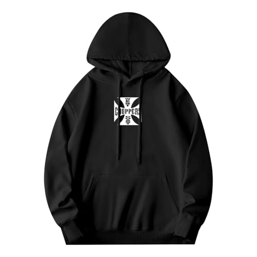 West Coast Choppers Iron Cross T-Shirt Black Fashion Mens Hoodie weatshirts Black S-3XL2