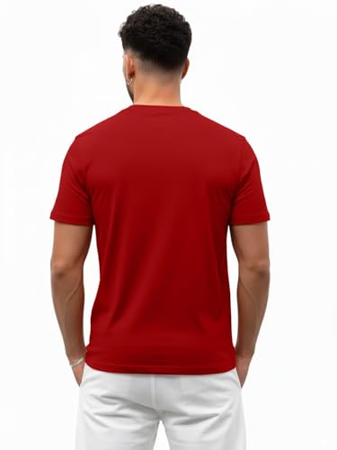 Image of LEOTUDE Mens Polycotton Boxy Regular Fit Printed Half Sleeve Round Neck Combo Dailywear & Gym Tshirts for Man (Colour: Multicolor)