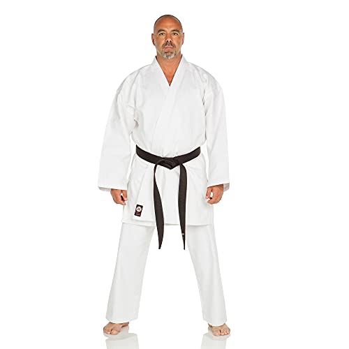 Ronin Karate Gi - Lightweight Student Karate Uniform - Professional Quality Made Kimono - Advanced 100% Cotton Martial Arts Kit Style Karate Training for Adults & Kids.(White/000)