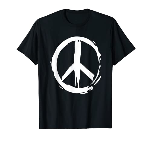 Painted Peace Symbol T-Shirt Happy Women Men Tee Shirts #TOP1