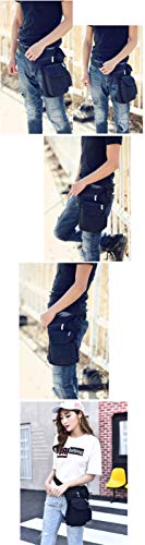 Elonglin Bolsa masculina de lona para pernas caídas, bolsa tática para motocicletas, caminhadas, aca