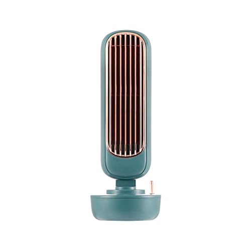Aire acondicionado para RV, mini aire acondicionado, mini ventilador vertical, humidificador, pequeño ventilador (verde)