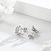 StoryMidir Celtic Moon Stud Earrings 925 Sterling Silver Crescent Earrings Celtic Knot Triangle Vintage Stud Earrings Good Luck Irish Jewelry Gifts for Women Mothers Day Gifts