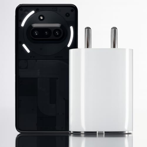 Image of CMF by Nothing 45W Type C PPS Charging Adapter for Nothing Phone 3 /3a lite /3a Pro /2 /2a /2a Plus /1 | Phone 2 Pro /Pixel 10 /10 Pro /S25 Edge /Buds /Ear Stick | Upto 50W Fast Power USB C Rapidly Charge, White