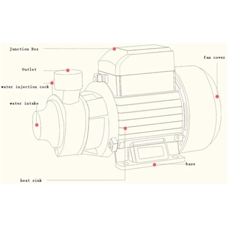 QB60 Self-priming Pump, Large Flow High Lift Centrifugal Solar Pump Water Pump DC 12V 24V(24V)