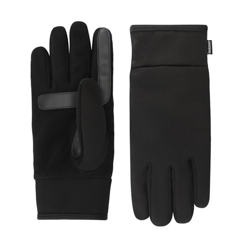 isotoner Men's Water Repellent Dual Lined Tech Stretch Touchscreen Gloves
