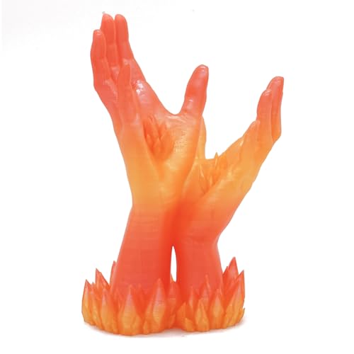 Image of Translucent Rainbow Flame Orange PLA 1.75mm 1kg Glitter 3D Printer Filament | Transparent finish Glitter sparkle Gradient Orange Yellow Smooth transition Color Change 1kg spool 2.2lb for Bambu Flashforge
