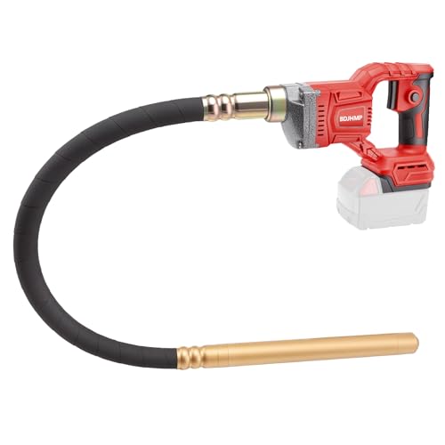 Cordless Concrete Vibrating Tool Compatible with Milwaukee M18 18V Battery, 800W Power Concrete Vibrator w/3.6FT Shaft Rod, 3600RPM Portable Electric Vibrarator Remove Air Bubble