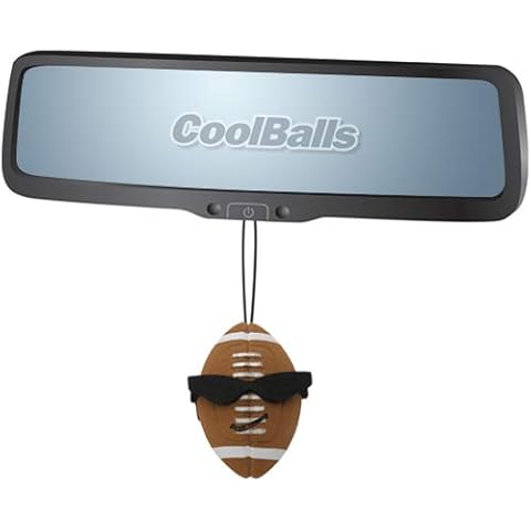 Coolballs Cool Game Day Football w/Sunglasses Rear-View Mirror Hanging Dangler Hanger Auto Accessory Cover