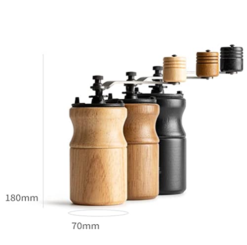 SXLCKJ Hölzerne manuelle Kaffeemühle Handmühle Haushalt handgebrühte Kaffeepulvermühle mit Stainles (Crusher) – Bild 4