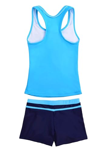 Image of Little Girls' Summer Swimwear Two Piece Boyshort Tankini Kids Swimsuit